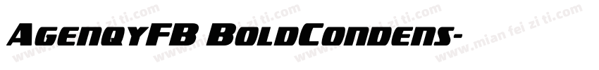 AgenqyFB BoldCondens字体转换
